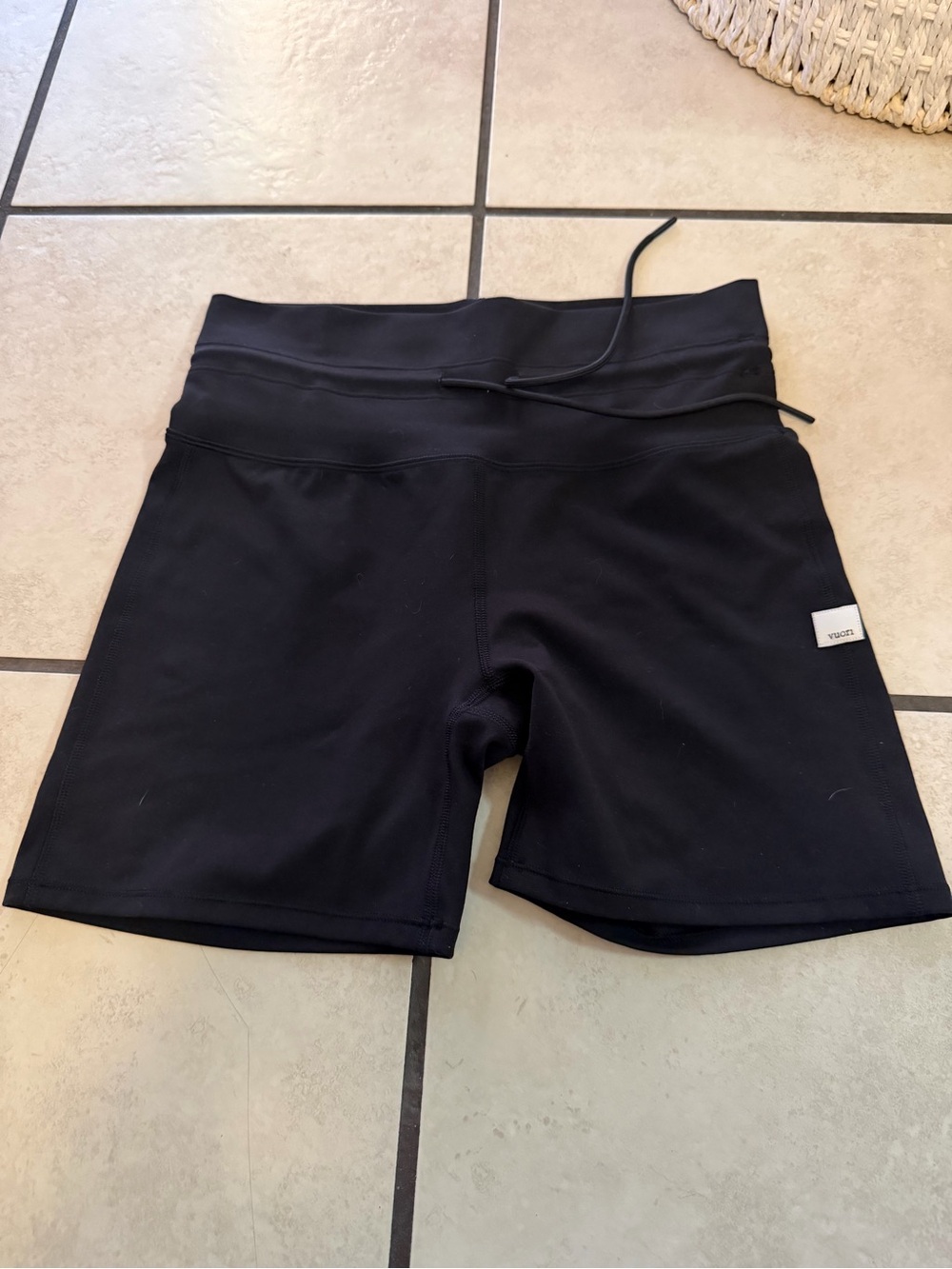 Vuori Black High-Waist Bike Shorts